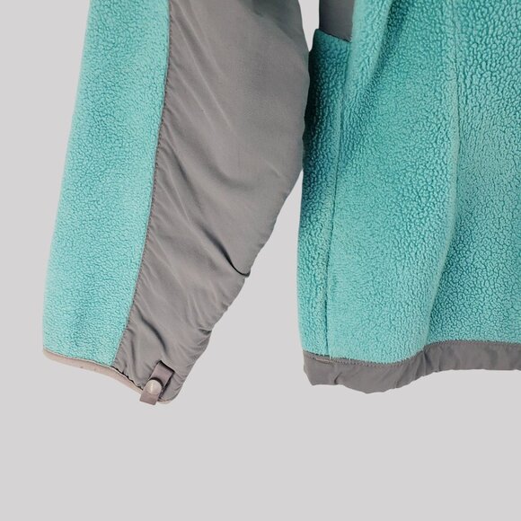 The North Face Womens Turquoise & Gray Full-Zip Fleece Jacket Size S - Picture 3 of 9